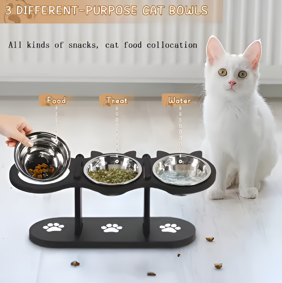 Cat Corner Elevated Cat Bowls