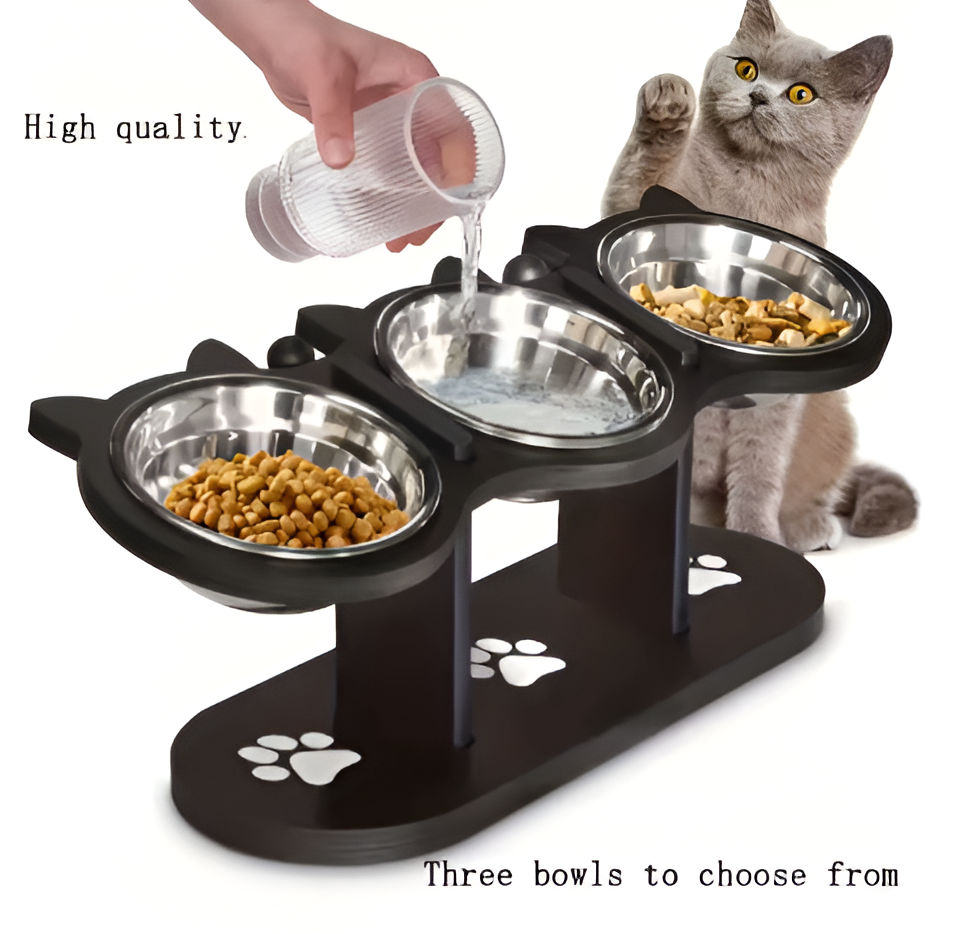 Cat Corner Elevated Cat Bowls