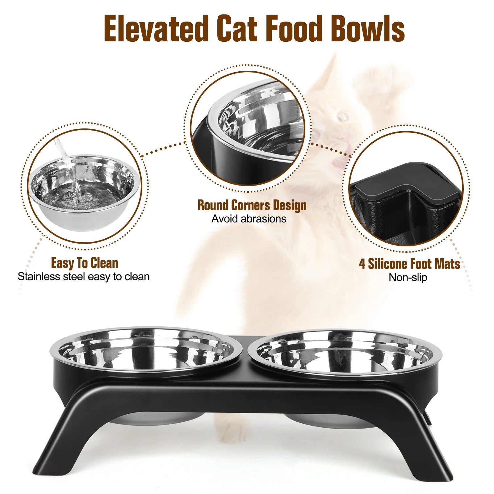 Cat Corner Ultralight Elevated Bowls
