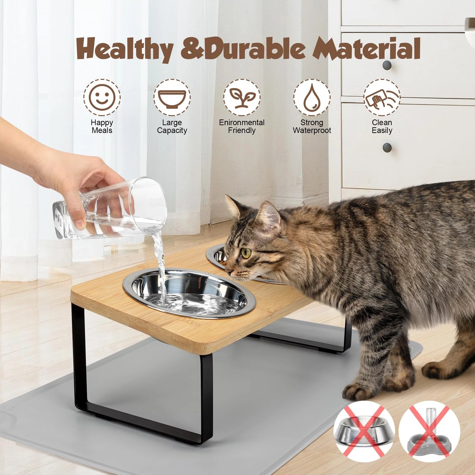 Cat Corner 15° Cat Bowls