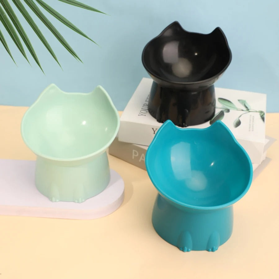 Cat Corner Raised Dish (1pc)