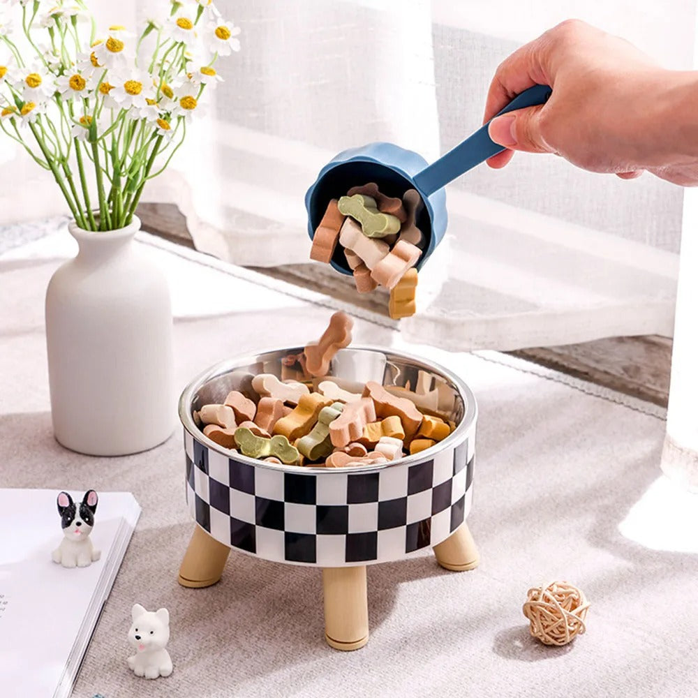 Cat Corner Stainless Steel Elevated Bowls