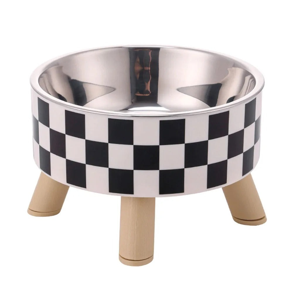 Cat Corner Stainless Steel Elevated Bowls